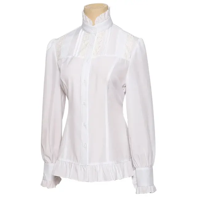 Victorian Gothic Ruffled Long-Sleeve Shirt for Cosplay detail 2