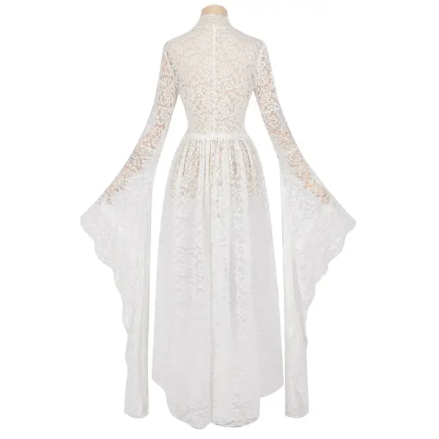 Victorian Lace Court Dress with Flared Sleeves for Cosplay detail 4