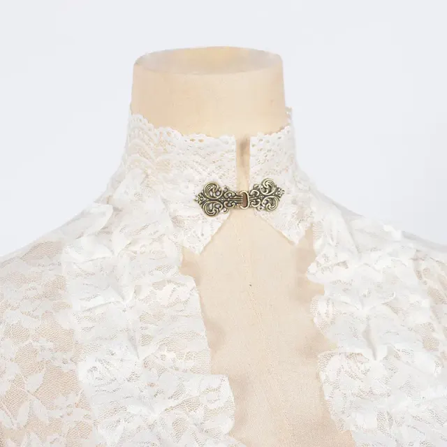 Victorian Lace Court Dress with Flared Sleeves for Cosplay detail 5