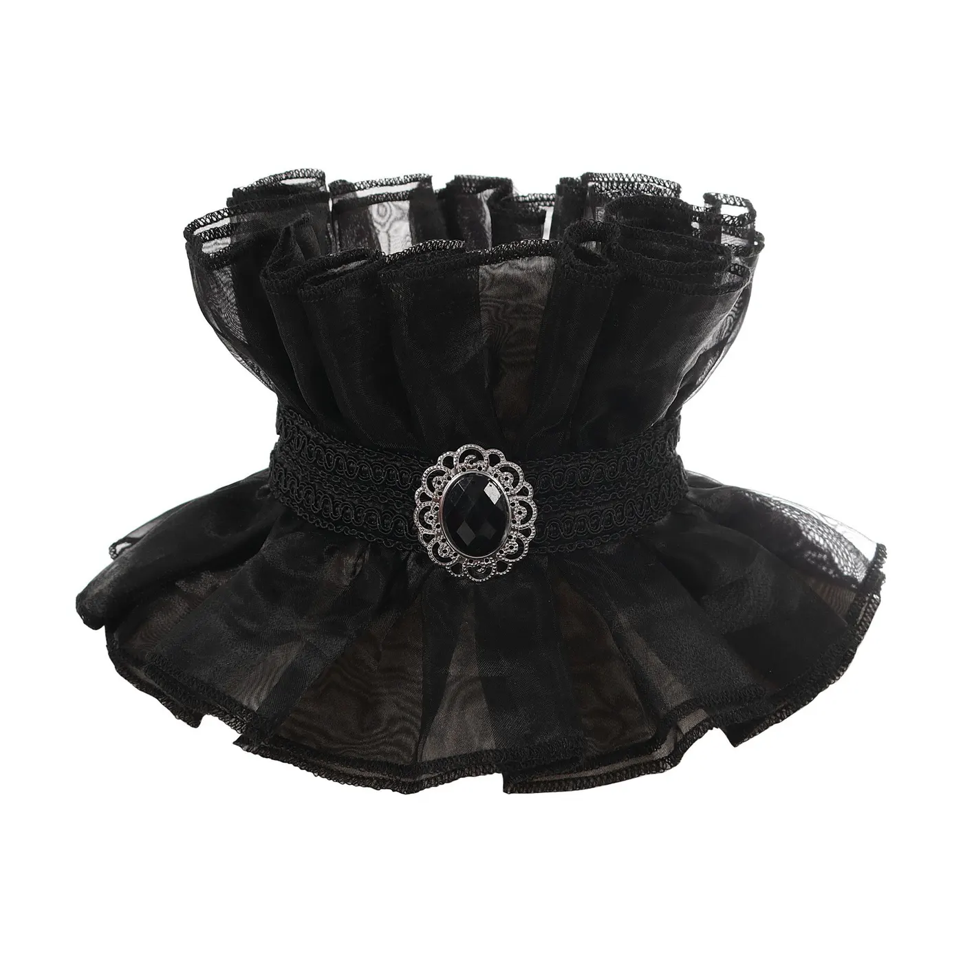 Victorian Lace Detachable Collar and Court Wrist Cuffs for Cosplay detail 1