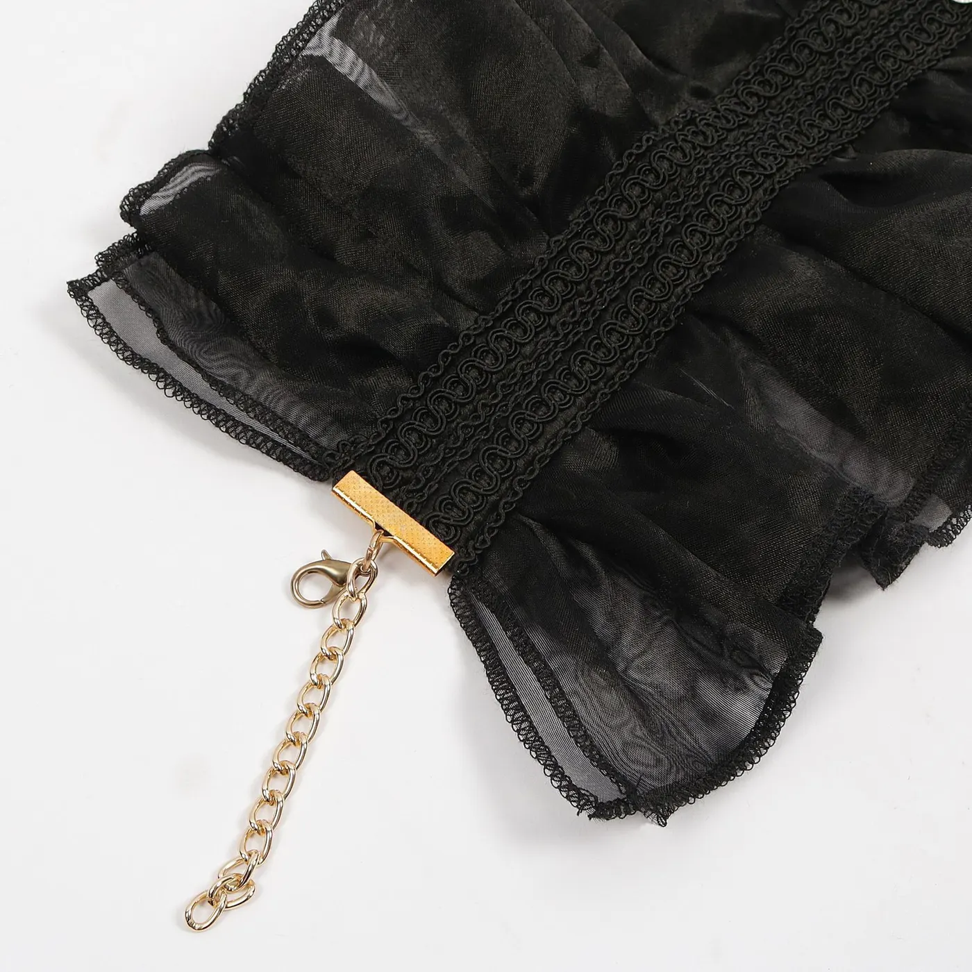 Victorian Lace Detachable Collar and Court Wrist Cuffs for Cosplay detail 2