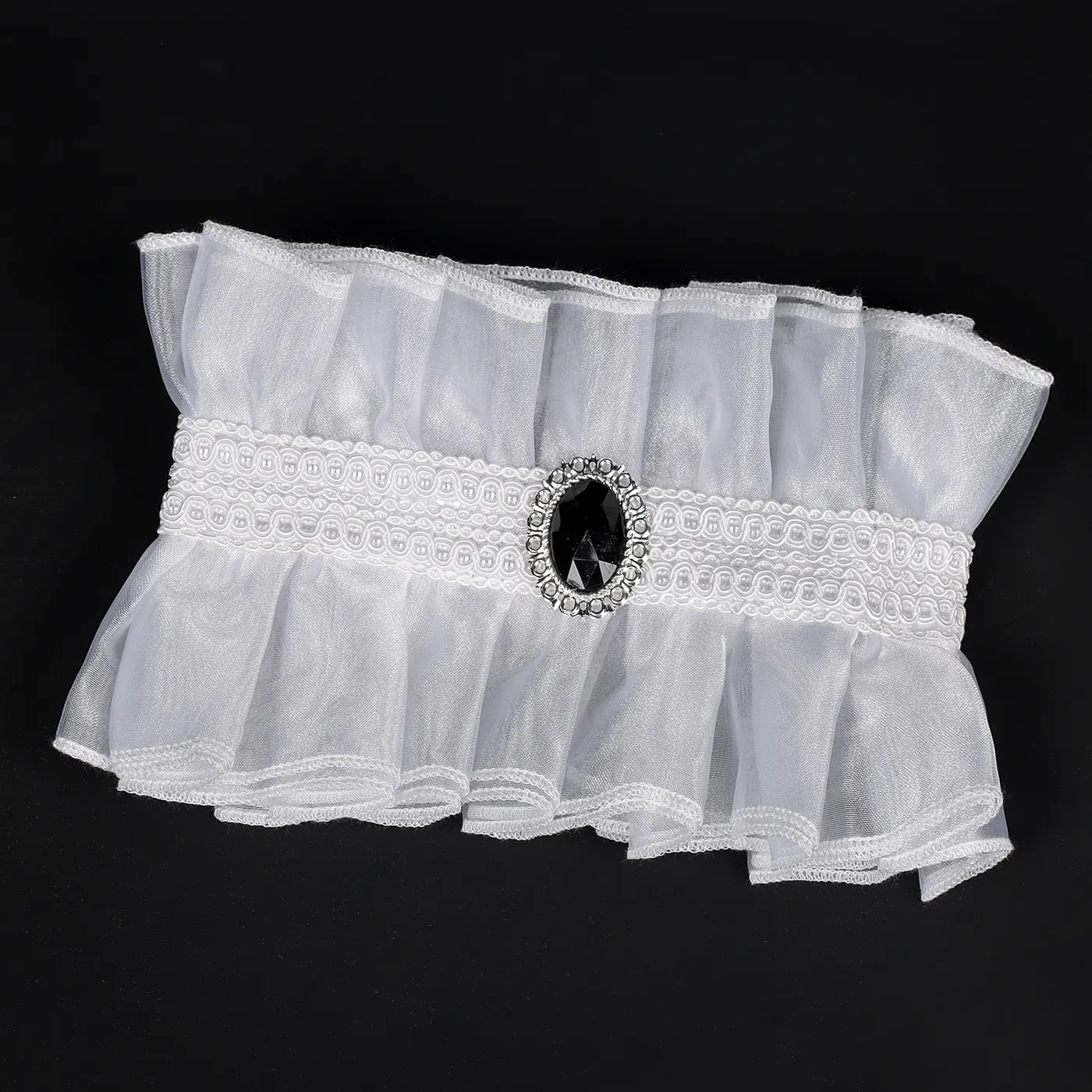 Victorian Lace Detachable Collar and Court Wrist Cuffs for Cosplay detail 4