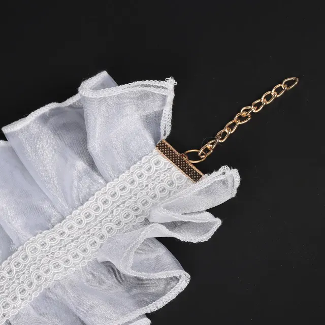 Col détachable en dentelle victorienne et poignets de cour pour cosplay détail 5