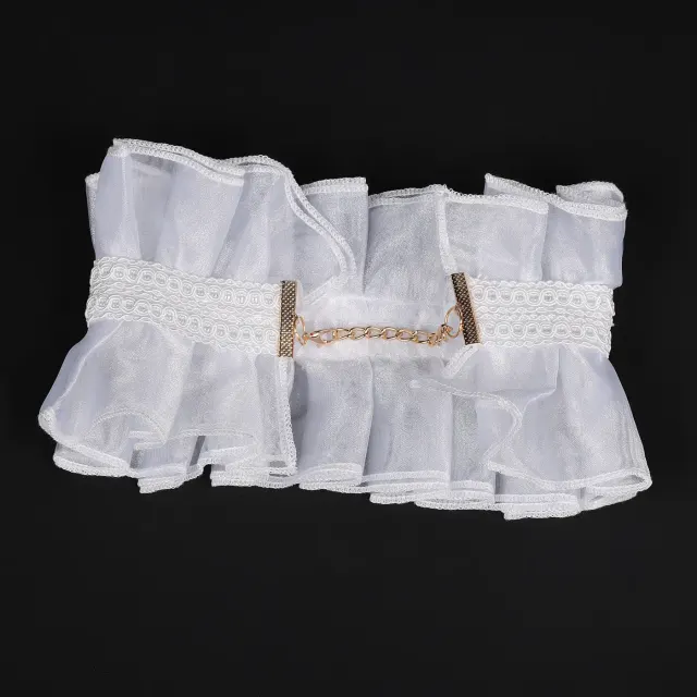 Col détachable en dentelle victorienne et poignets de cour pour cosplay détail 7