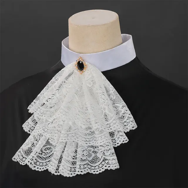 Col détachable en dentelle victorienne et poignets de cour pour cosplay détail 13