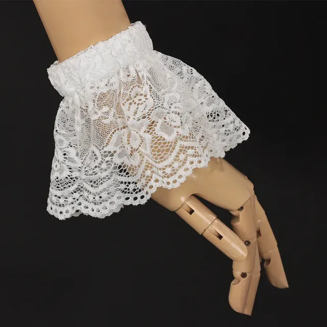 Col détachable en dentelle victorienne et poignets de cour pour cosplay détail 14