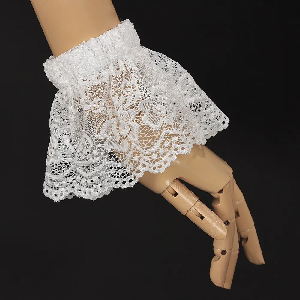 Victorian Lace Detachable Collar and Court Wrist Cuffs for Cosplay detail 14