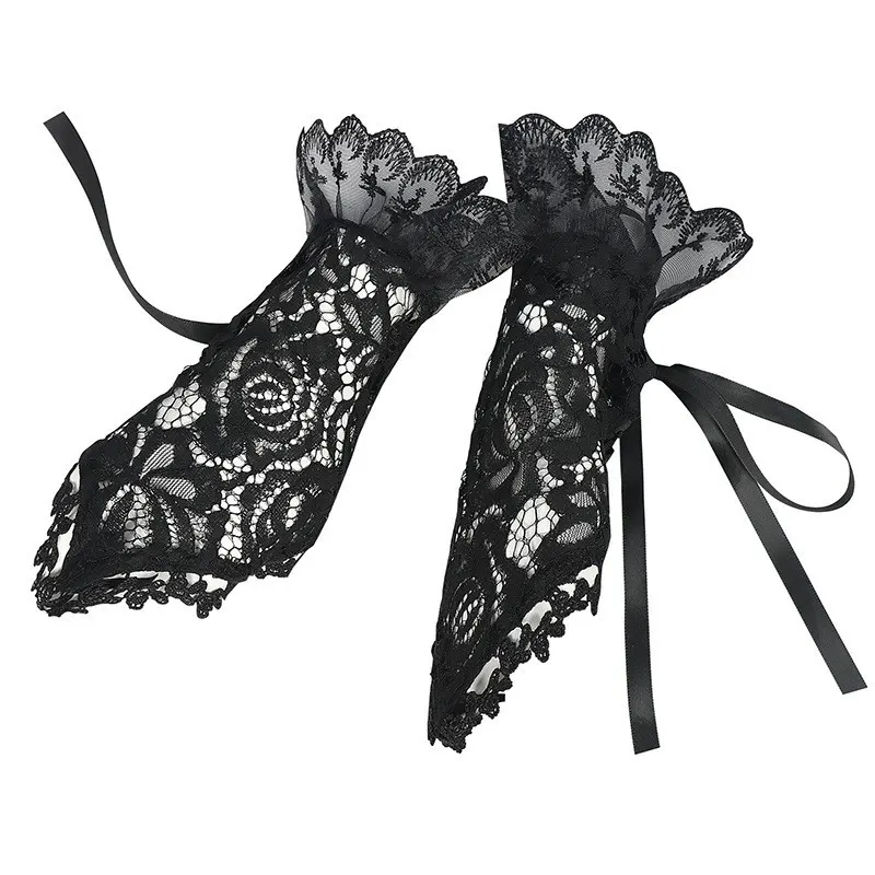 Victorian Lace Detachable Collar and Court Wrist Cuffs for Cosplay detail 16