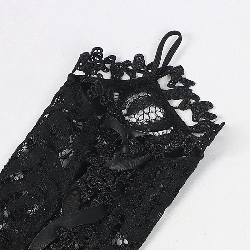 Victorian Lace Detachable Collar and Court Wrist Cuffs for Cosplay detail 17