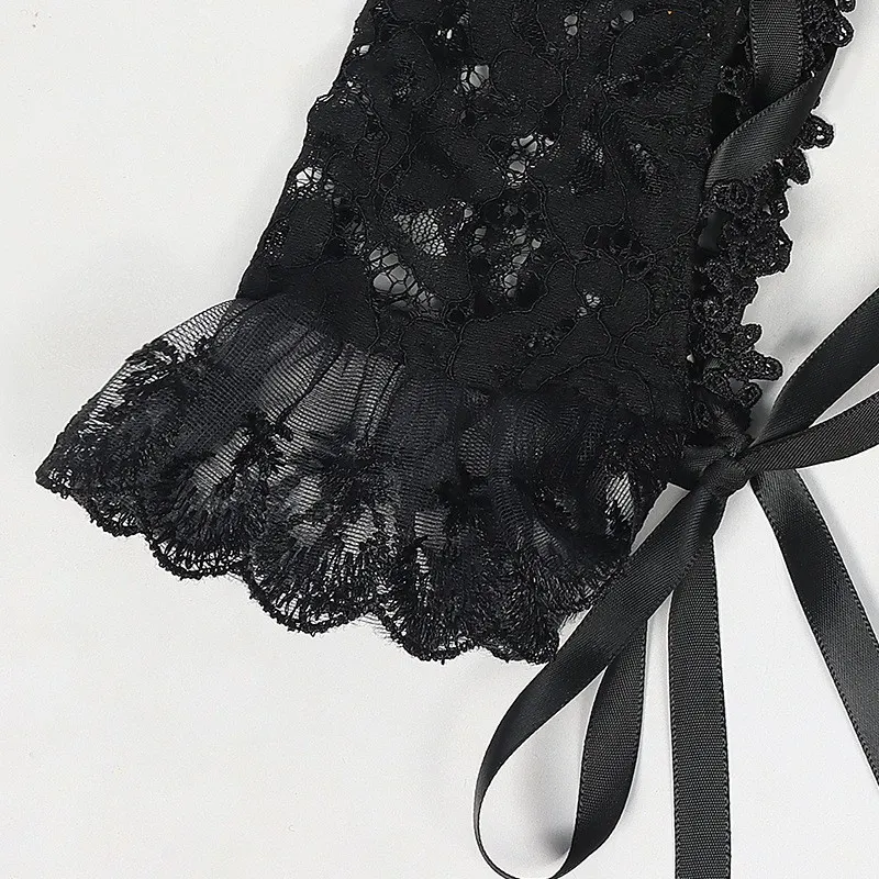 Victorian Lace Detachable Collar and Court Wrist Cuffs for Cosplay detail 21