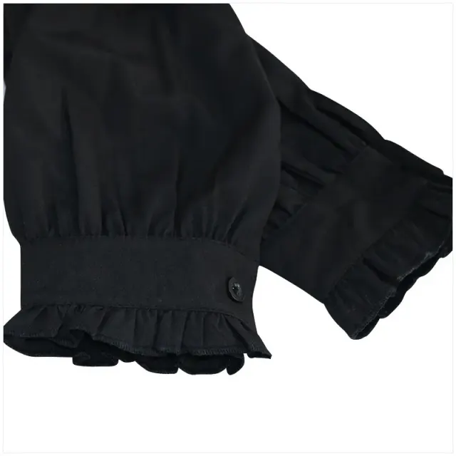 Medieval Ruffled Pirate Shirt Victorian Steampunk Halloween Top detail 12
