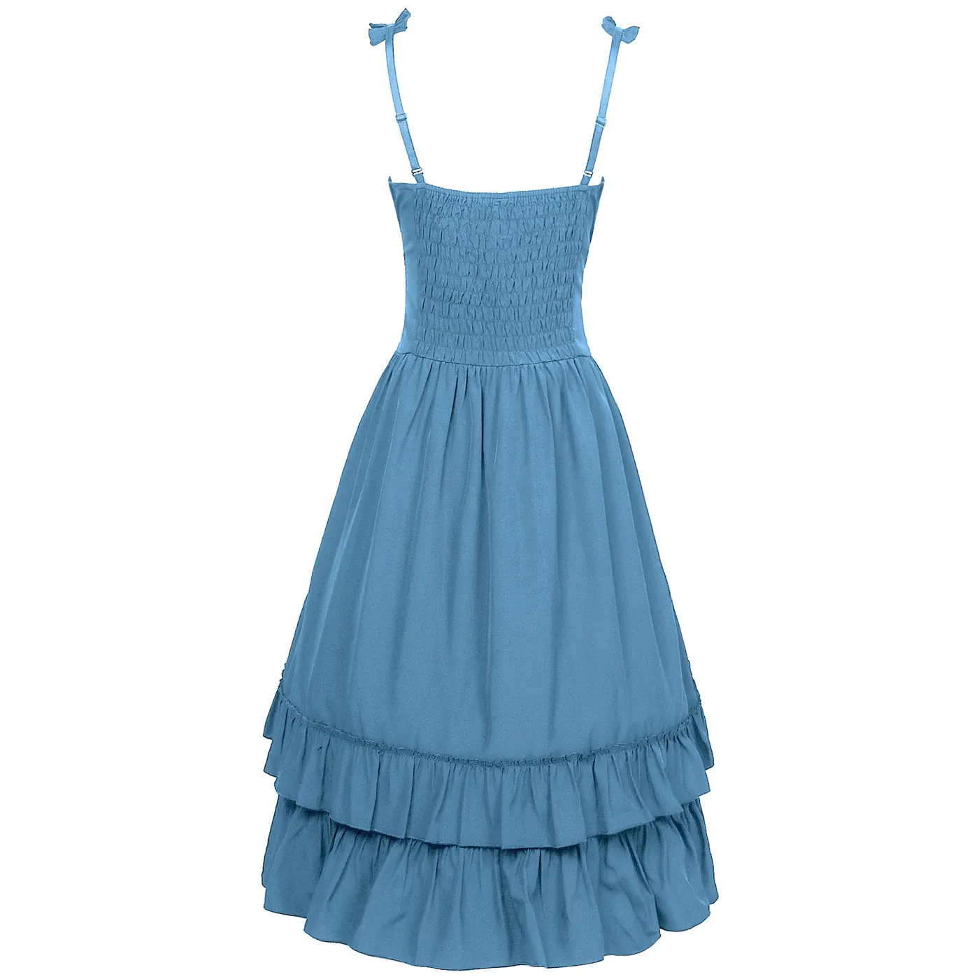 Victorian Ruffled Sleeveless Cosplay Dress for Stage Performance detail 9