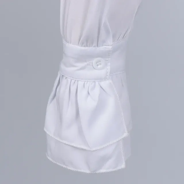 Women's Victorian Ruffled Stand-Collar Blouse & Long Skirt Set detail 4