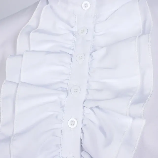 Women's Victorian Ruffled Stand-Collar Blouse & Long Skirt Set detail 6