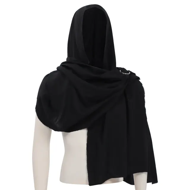 Viking Hooded Cape Medieval Renaissance Cosplay Cloak for Men detail 4