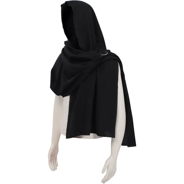 Viking Hooded Cape Medieval Renaissance Cosplay Cloak for Men detail 5