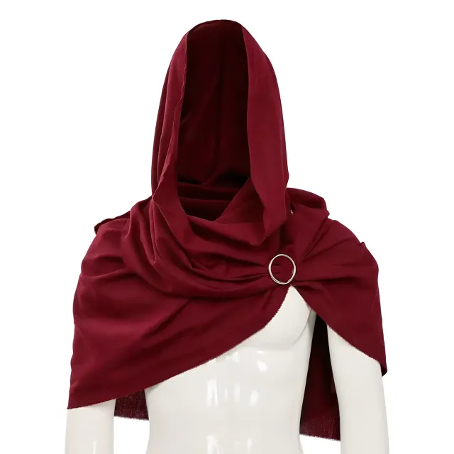 Viking Hooded Cape Medieval Renaissance Cosplay Cloak for Men detail 9