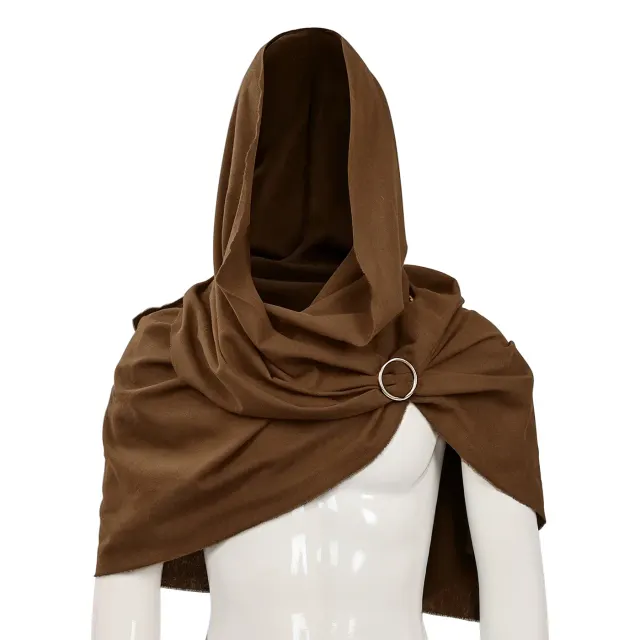 Viking Hooded Cape Medieval Renaissance Cosplay Cloak for Men detail 16
