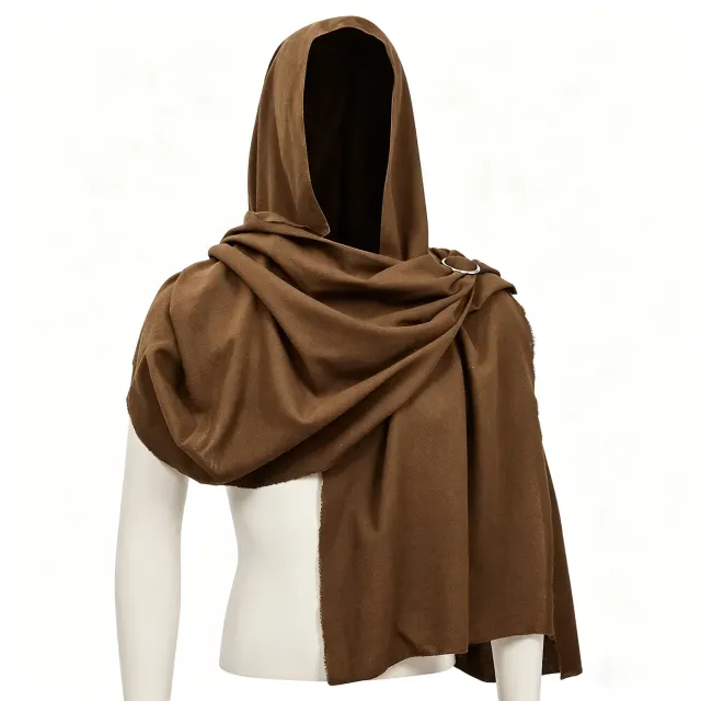 Viking Hooded Cape Medieval Renaissance Cosplay Cloak for Men detail 18