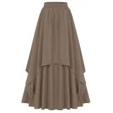 2441 Double-Layer Skirt - Brown