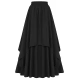 2441 Double-Layer Skirt - Black