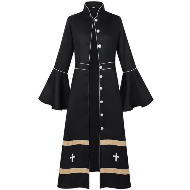 Vintage Dark Fantasy Long Robe Cosplay Dress detail 2