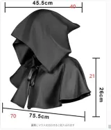 Hooded Cape - Black