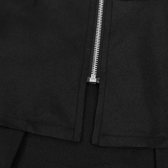 Vintage Irregular Hem Zip Tailcoat Halloween Stage Costume detail 5