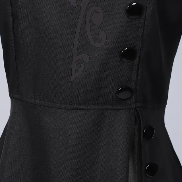 Wicked Elphaba Cosplay Dress Long Sleeve Black Women's Costume detail 4
