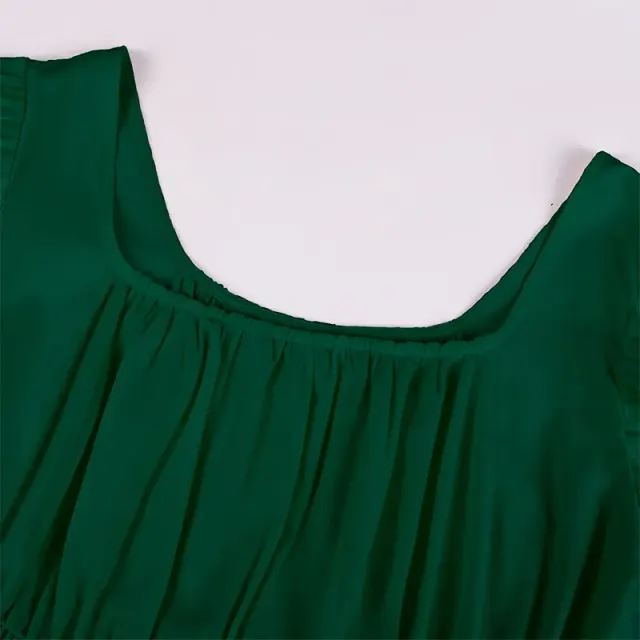Women's Medieval Bridgerton High-Waist Short-Sleeve Cosplay Dress detail 22