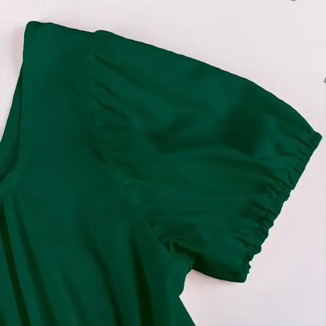 Women's Medieval Bridgerton High-Waist Short-Sleeve Cosplay Dress detail 23