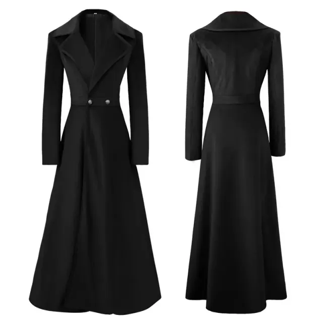 Women's Medieval Velvet Long Coat for Christmas Cosplay detail 2