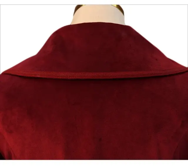 Women's Medieval Velvet Long Coat for Christmas Cosplay detail 5