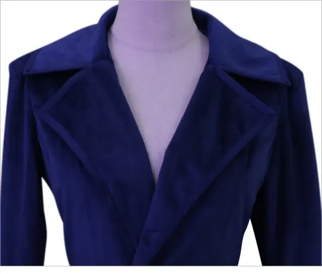 Women's Medieval Velvet Long Coat for Christmas Cosplay detail 10