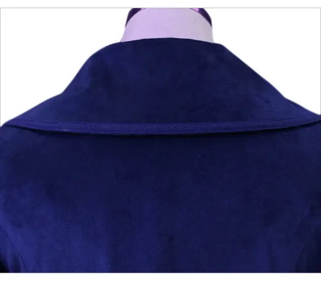 Women's Medieval Velvet Long Coat for Christmas Cosplay detail 12