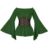 Ruffled Long Sleeve - Green