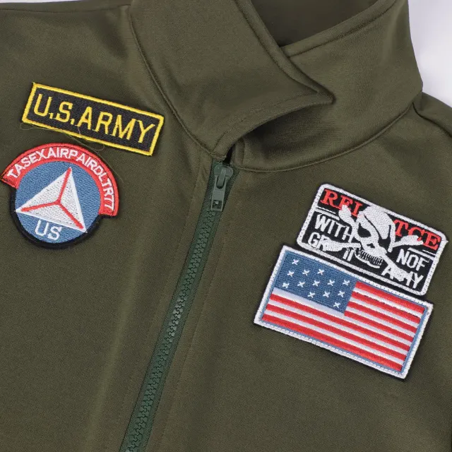 Women's Army Green Pilot Jumpsuit with Straps for Cosplay detail 6