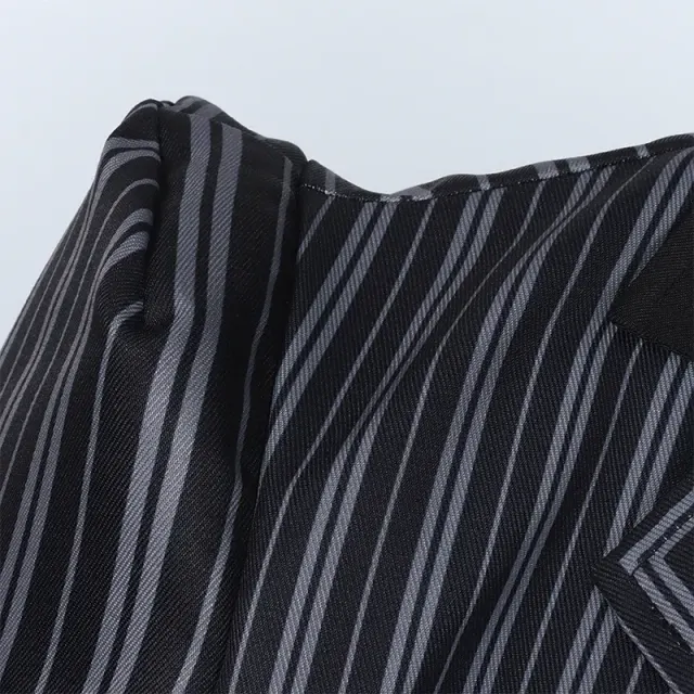 Women's Elphaba-Inspired Black Striped School Uniform Cosplay Set detail 3