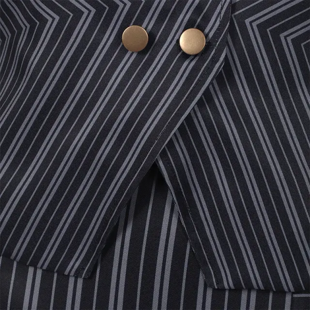 Women's Elphaba-Inspired Black Striped School Uniform Cosplay Set detail 5