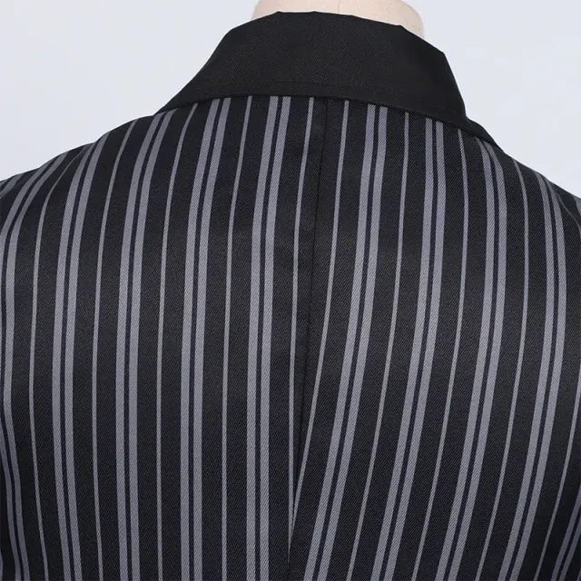 Women's Elphaba-Inspired Black Striped School Uniform Cosplay Set detail 7