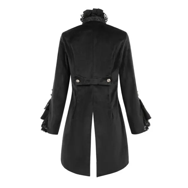 Women's Gothic Plus-Size Stand-Collar Tailcoat Jacket detail 2