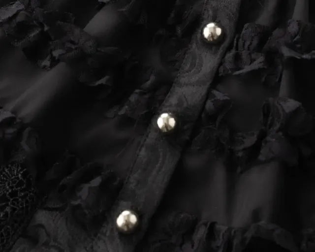 Women's Gothic Plus-Size Stand-Collar Tailcoat Jacket detail 4