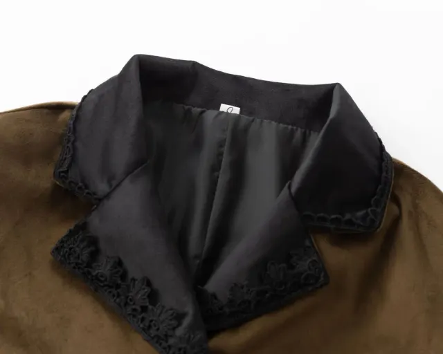 Women's Gothic Plus-Size Stand-Collar Tailcoat Jacket detail 11