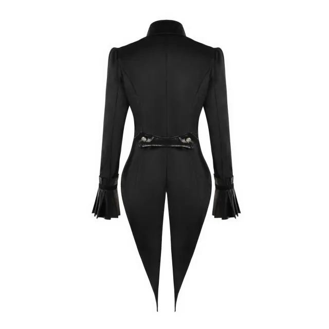 Women's Gothic Plus-Size Stand-Collar Tailcoat Jacket detail 22