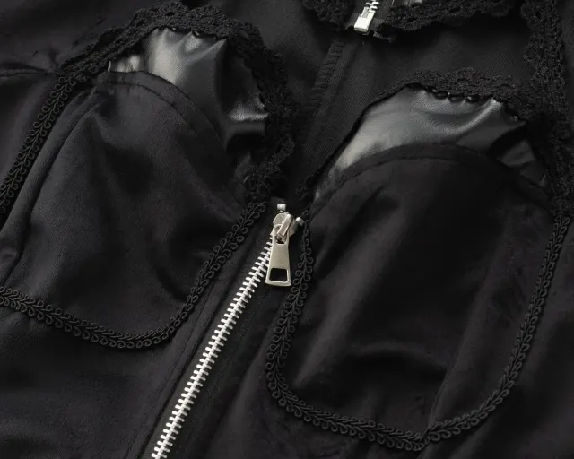 Women's Gothic Plus-Size Stand-Collar Tailcoat Jacket detail 24
