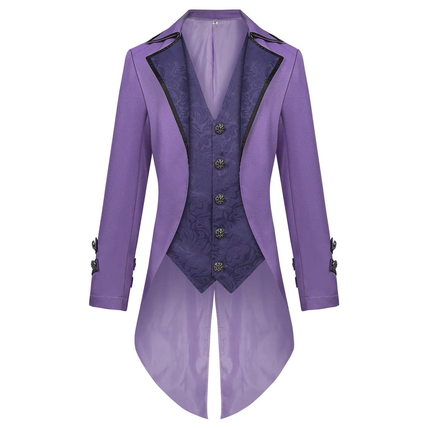Women's Gothic Tailcoat Medieval Punk Stage Costume detail 1