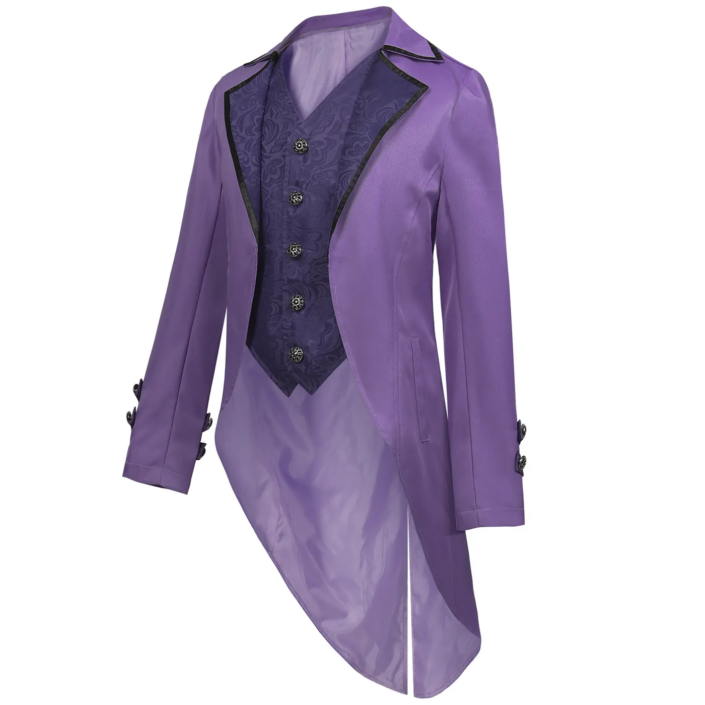 Women's Gothic Tailcoat Medieval Punk Stage Costume detail 3