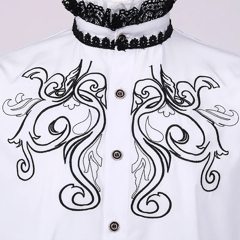 Women's Gothic Tailcoat Medieval Punk Stage Costume detail 17