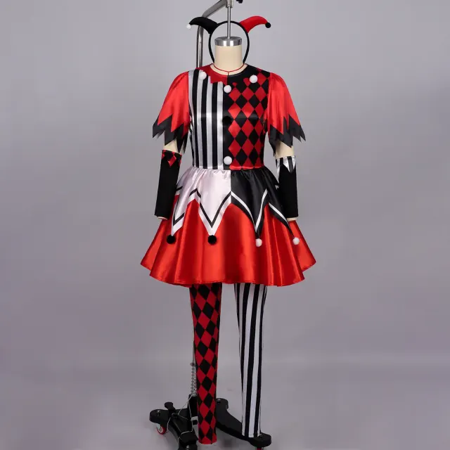 Halloween Circus Clown Women's Cosplay Dress for Stage Performance detail 1