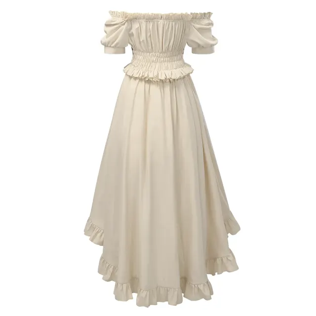 Women's Off-Shoulder Ruffled Knight Cosplay Dress detail 3